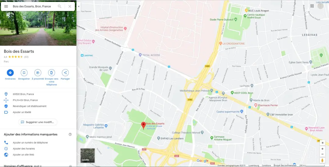Plan accès Bois des Essarts